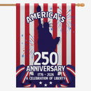 America 250 House Flag – 250th Anniversary Celebration of Liberty Patriotic Decor