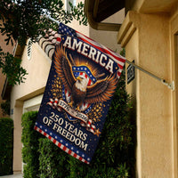 USA 250 Years of Freedom Patriotic House Flag Eagle American Decor