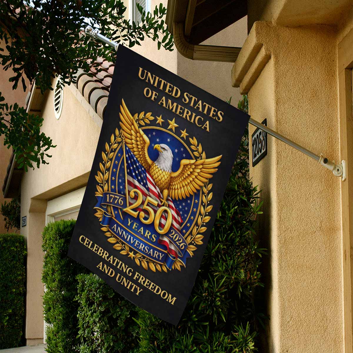 United States 250th Anniversary House Flag – 1776–2026 Freedom and Unity Decor