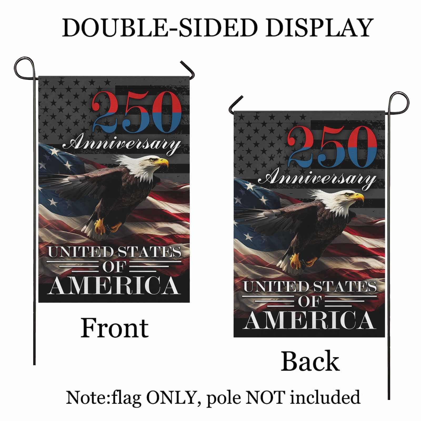 250th Anniversary Garden Flag – United States of America Patriotic Eagle Flag