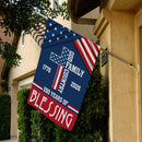 God Family Country House Flag – America 250 Patriotic Christian Decor 1776–2026