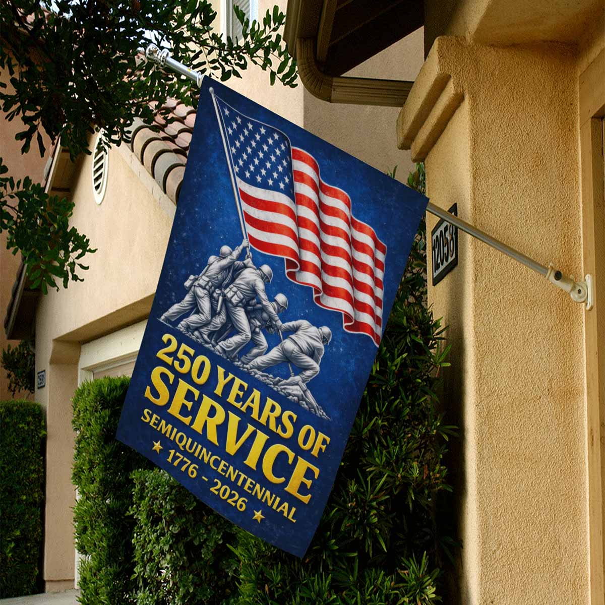 250 Years of Service House Flag ΓÇô 1776ΓÇô2026 Military Honor Flag
