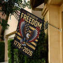 250 Years of Freedom House Flag Patriotic Eagle USA 1776-2026 Decor