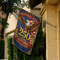 America 250 Years Garden Flag 1776–2026 Patriotic Eagle Anniversary Decor