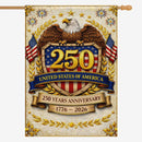 America 250 House Flag Patriotic Eagle USA 250th Anniversary 1776-2026 Flag