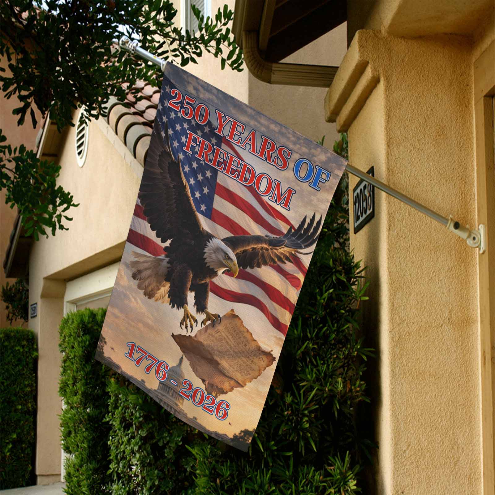 America 250 Garden Flag – 250 Years of Freedom 1776–2026 Declaration Theme