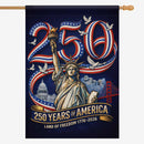 America 250 House Flag Patriotic USA Landmarks Statue of Liberty Outdoor Decor
