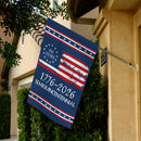 250 Years Semiquincentennial Garden Flag – America 250 Distressed US Flag 1776–2026