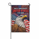 USA 250 Garden Flag Patriotic Eagle Independence Fireworks 1776-2026 Decor