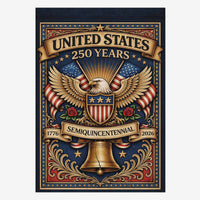 America 250 Patriotic Eagle Liberty Bell Garden Flag Decor