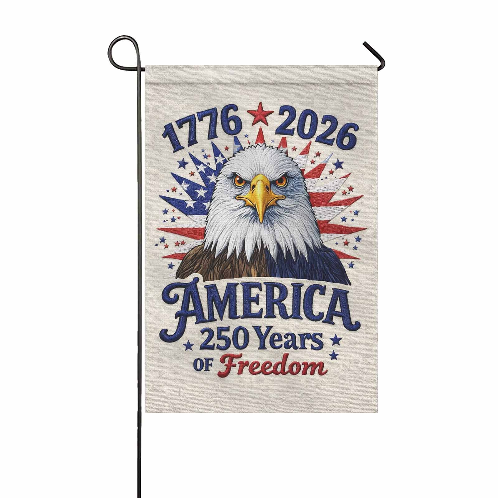 1776-2026 America 250 Garden Flag Patriotic Eagle Independence Day Yard Flag