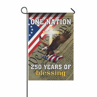 America 250 Garden Flag – One Nation 250 Years of Blessing Christian Patriotic Decor