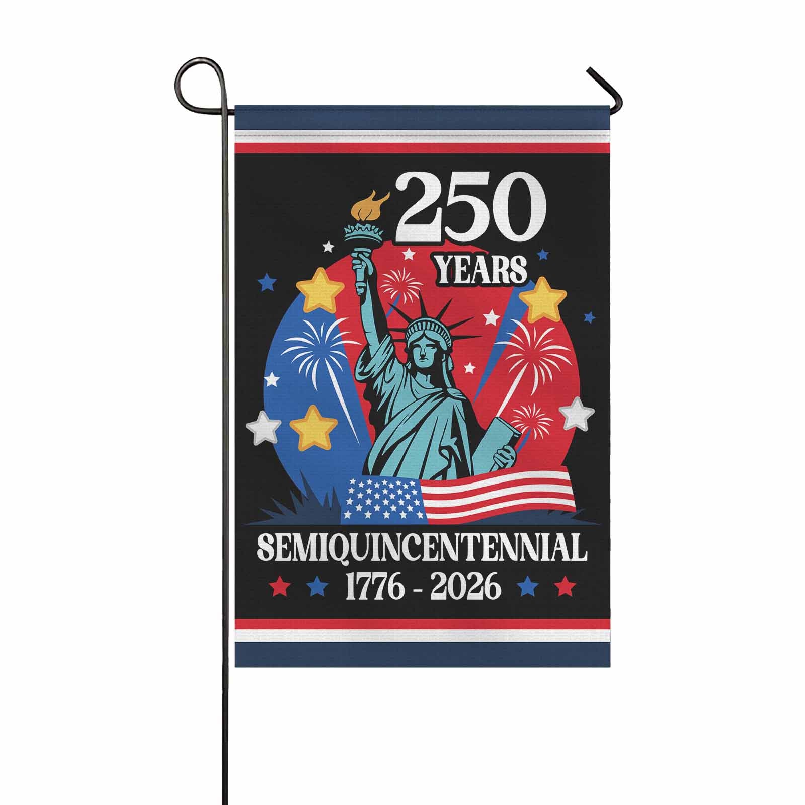 America 250 Garden Flag – Semiquincentennial 250 Years Statue of Liberty 1776–2026
