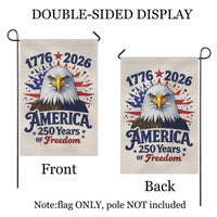 1776-2026 America 250 Garden Flag Patriotic Eagle Independence Day Yard Flag