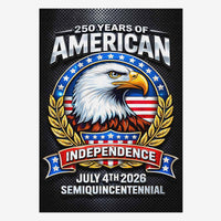 America 250 Garden Flag Patriotic Eagle Independence July 4th 2026 USA Decor