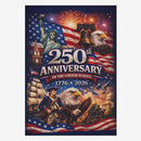 USA 250th Anniversary House Flag Patriotic Eagle Liberty Bell 1776-2026 Independence Banner