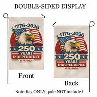 USA 250 Years Independence Garden Flag Patriotic American Eagle