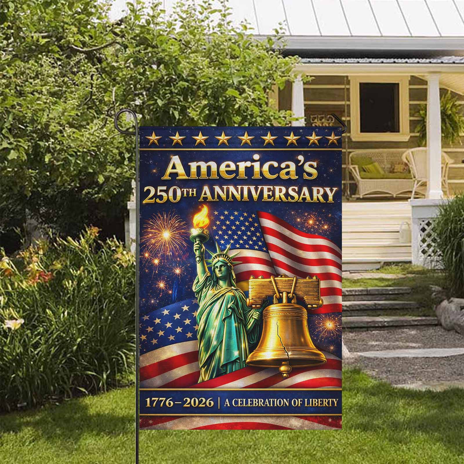 America 250th Anniversary Garden Flag – 1776–2026 Celebration of Liberty