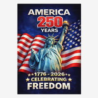America 250 Years House Flag – 1776–2026 Celebrating Freedom