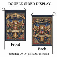 America 250 Patriotic Eagle Liberty Bell Garden Flag Decor