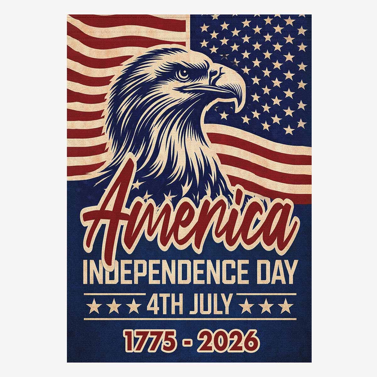 Independence Day 250th Anniversary House Flag – July 4 1776–2026
