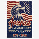 Independence Day 250th Anniversary House Flag – July 4 1776–2026