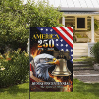 America 250 Semiquincentennial Garden Flag Patriotic Eagle Liberty Bell USA 1776-2026 Decor