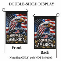 God Bless America Garden Flag Patriotic Eagle USA Decor