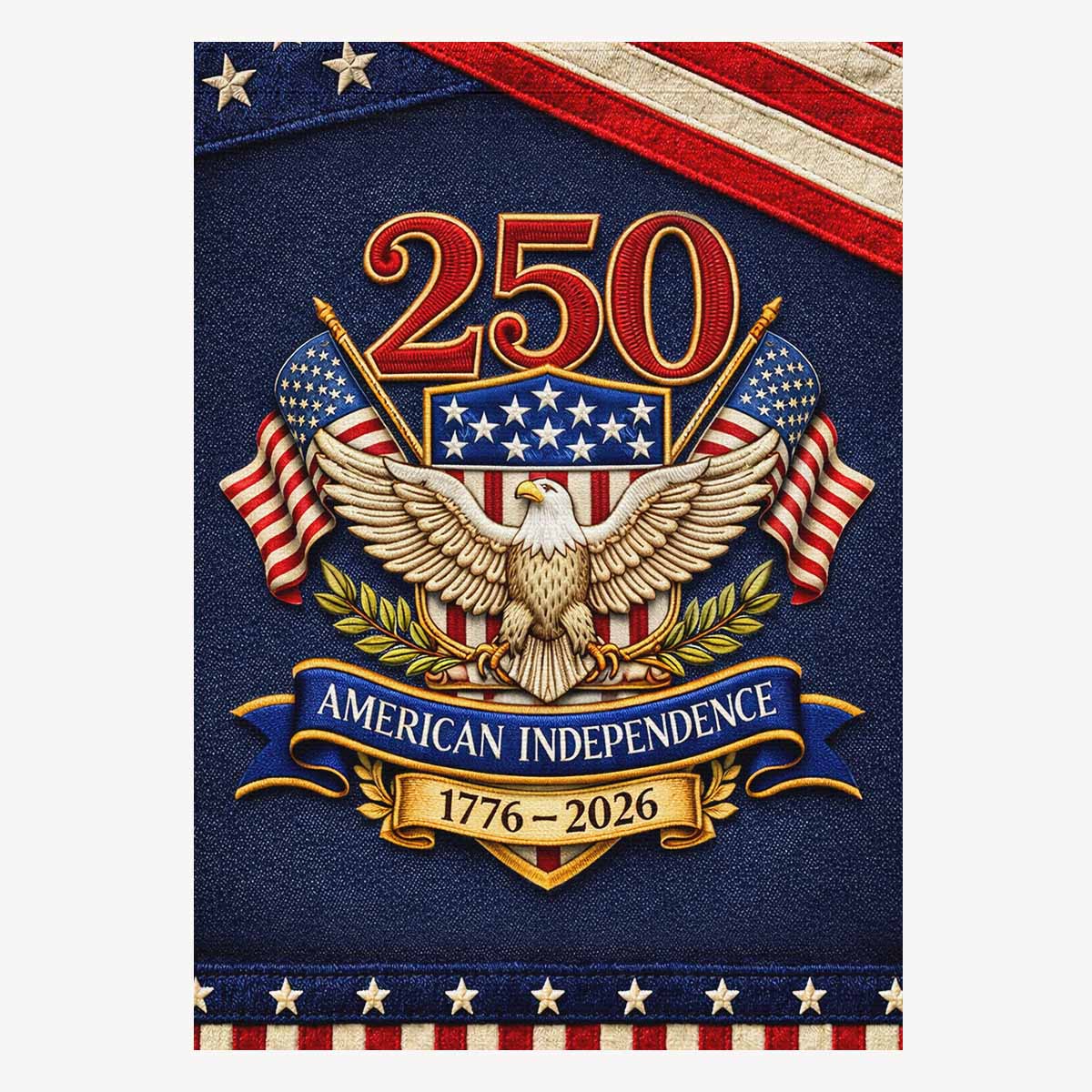250 Years American Independence Garden Flag Patriotic Eagle USA Flag Decor
