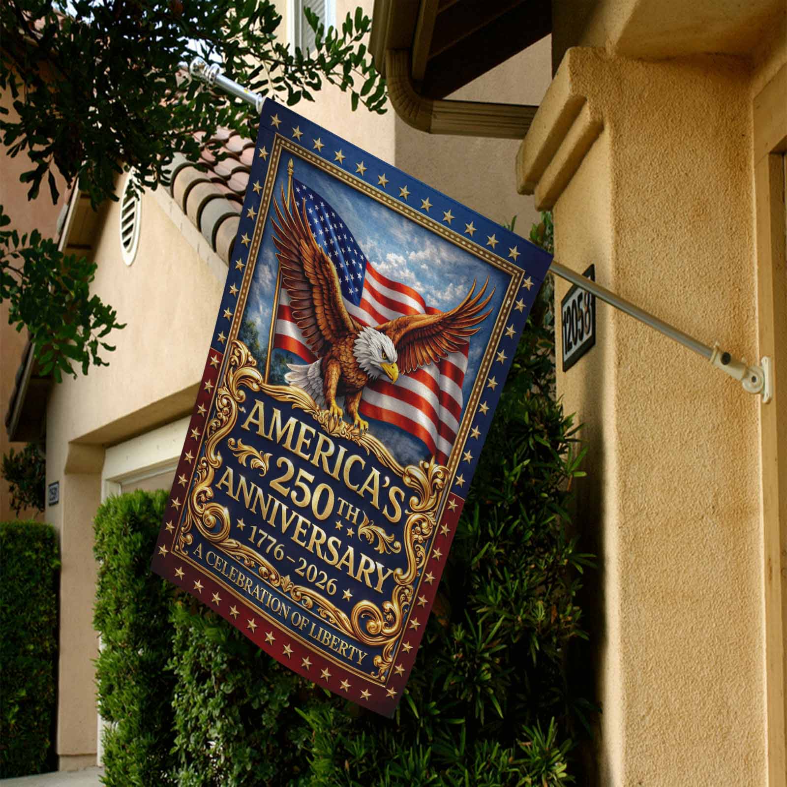 America 250 Garden Flag – America’s 250th Anniversary 1776–2026 Commemorative Eagle