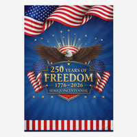 250 Years of Freedom House Flag Patriotic Eagle USA 1776-2026 America Semiquincentennial Banner
