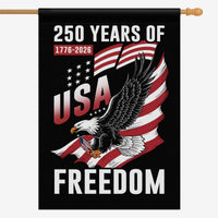 America 250 Freedom House Flag – 1776–2026 Eagle Patriotic Design