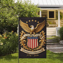 USA 250 Garden Flag Patriotic Eagle Crest 1776-2026 America Semiquincentennial