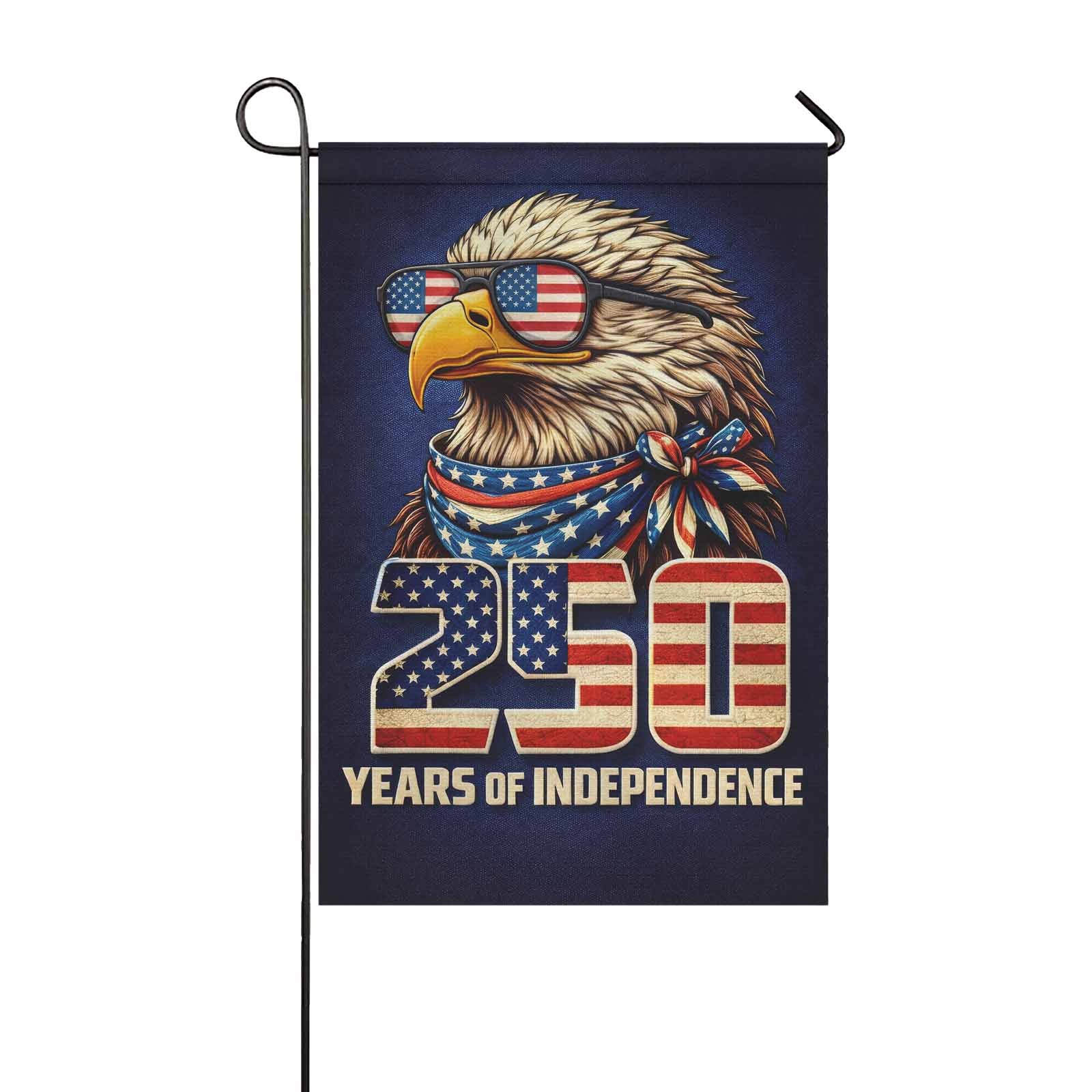 America 250 Garden Flag 250 Years of Independence Patriotic Eagle 1776-2026 Decor