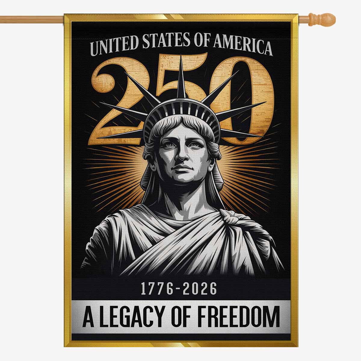 America 250 House Flag ΓÇô United States 1776ΓÇô2026 Legacy of Freedom
