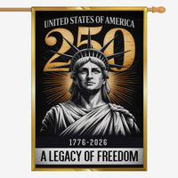 America 250 House Flag ΓÇô United States 1776ΓÇô2026 Legacy of Freedom