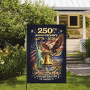 United States 250th Anniversary Garden Flag – Liberty Bell & Statue Design