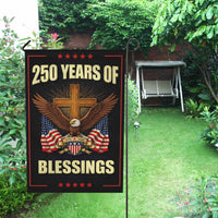 America 250 Garden Flag 250 Years of Blessings Patriotic Eagle Cross 1776-2026
