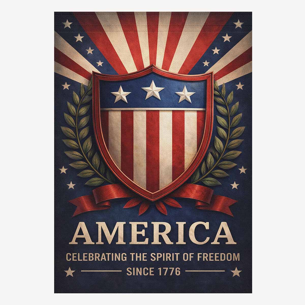 America Patriotic House Flag Since 1776 Spirit of Freedom Banner