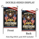 250 Years of Freedom Garden Flag 1776–2026 – Patriotic Eagle America 250 Yard Decor