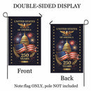 United States 250 Years Garden Flag – Capitol Fireworks Patriotic Decor