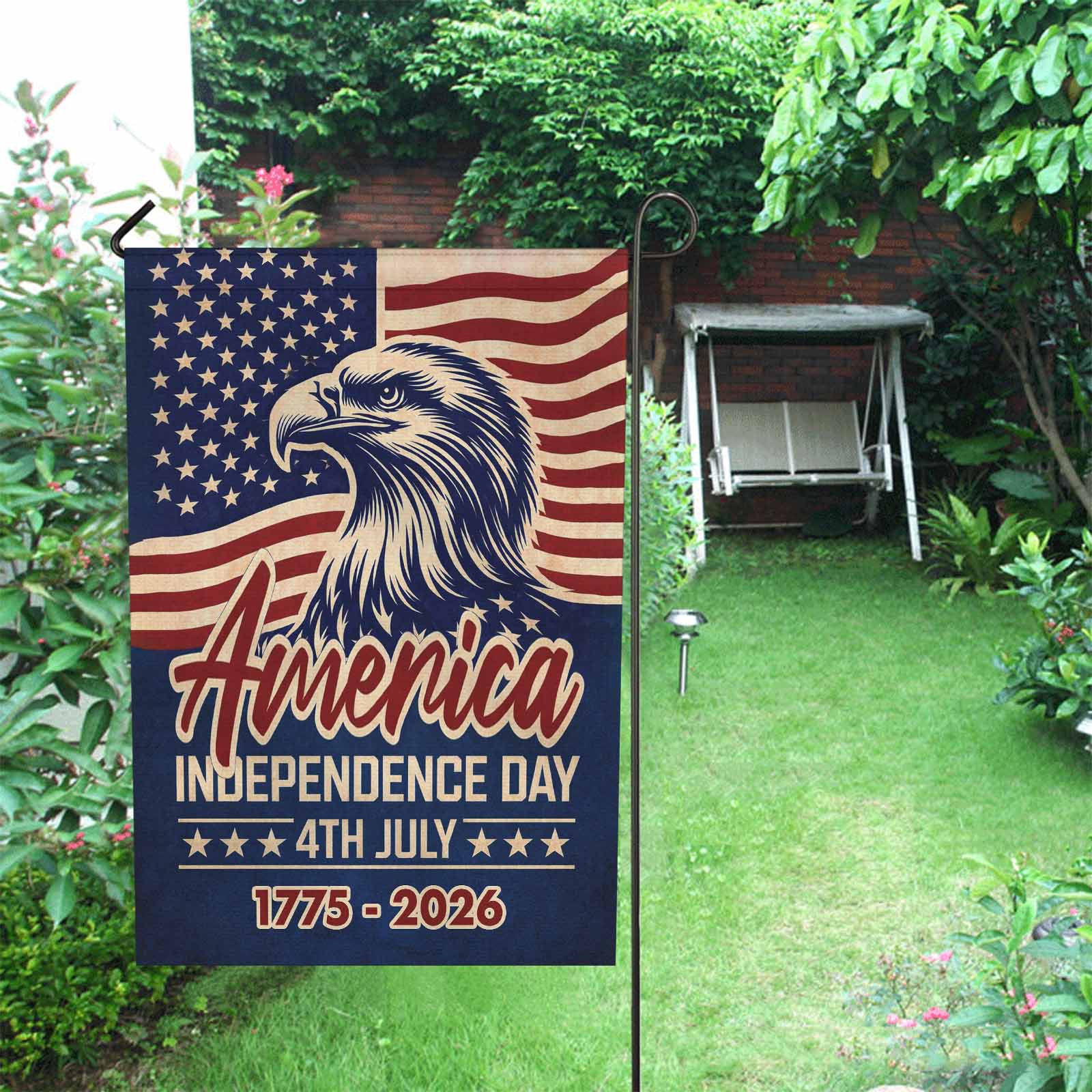 4th of July 250th Anniversary Garden Flag – 1776–2026 Independence Day Decor