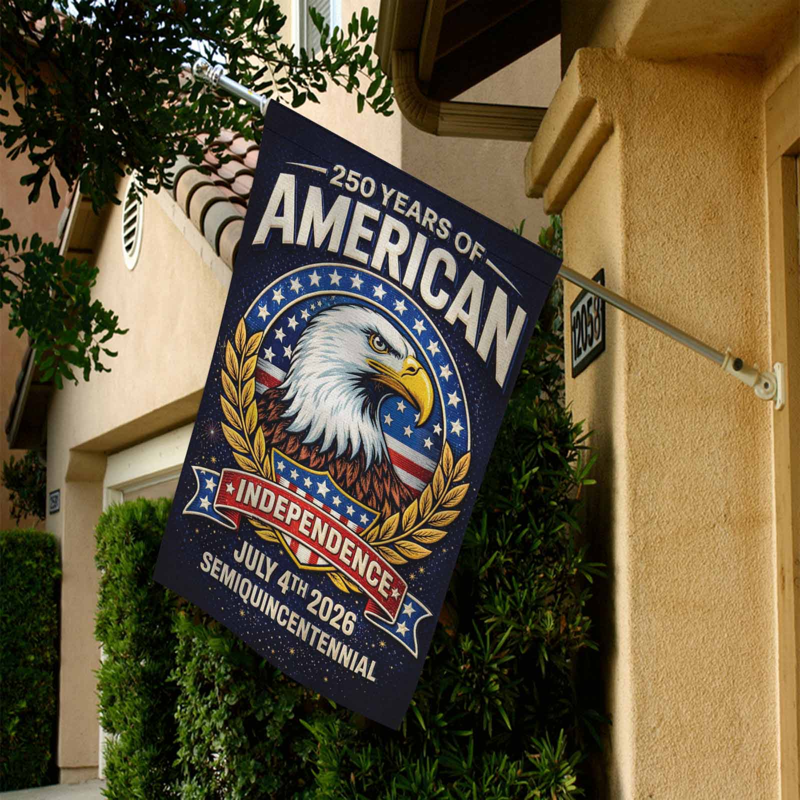 America 250 Garden Flag Patriotic Eagle 250 Years of American Independence July 4th 2026