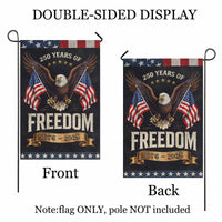 America 250 Freedom Garden Flag 1776–2026 Patriotic Eagle Decor