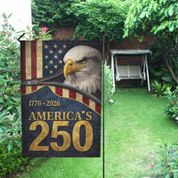 America’s 250 Garden Flag 1776–2026 Patriotic Eagle USA Decor
