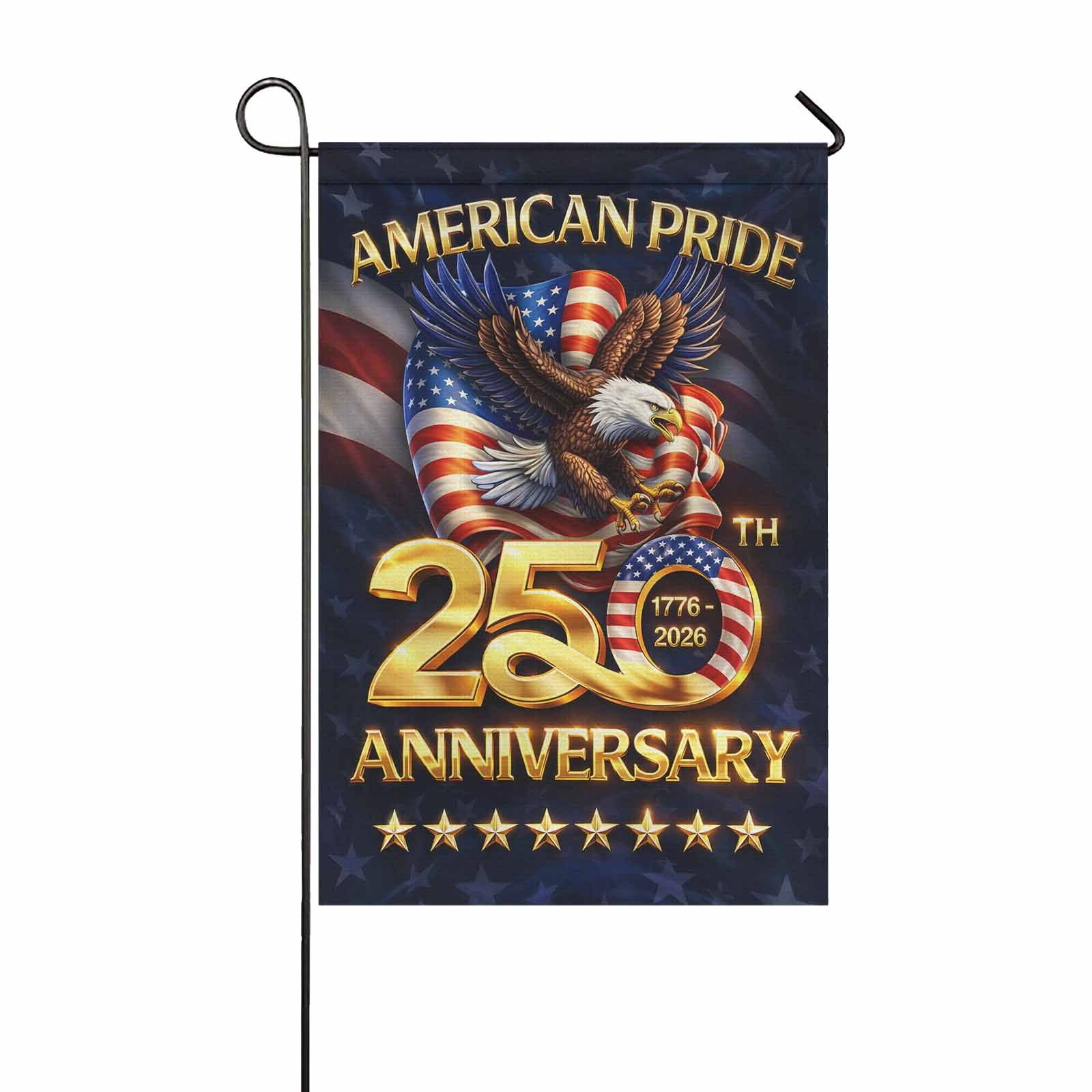 American Pride 250th Anniversary Garden Flag – Patriotic Eagle 1776–2026 USA Yard Decor