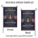 Faith and Freedom 250 Years Garden Flag – 1776–2026 Semiquincentennial Decor