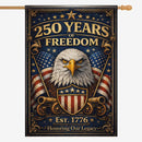 250 Years of American Freedom House Flag ΓÇô Est 1776 Anniversary Decor