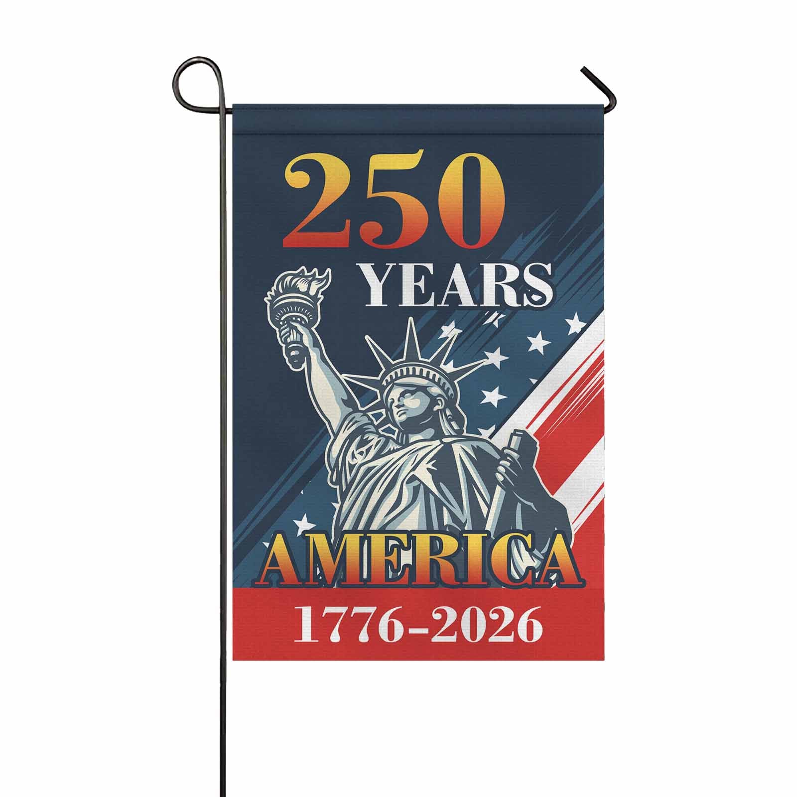 250 Years of America Garden Flag – Statue of Liberty Patriotic Flag 1776–2026