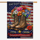America 250 House Flag ΓÇô 1776ΓÇô2026 Veteran Independence Anniversary